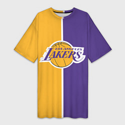 Женская длинная футболка LA LAKERS