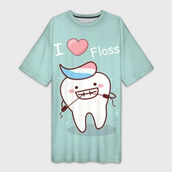 Женская длинная футболка Tooth
