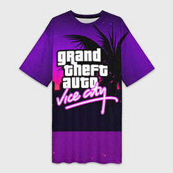 Женская длинная футболка GTA:VICE CITY