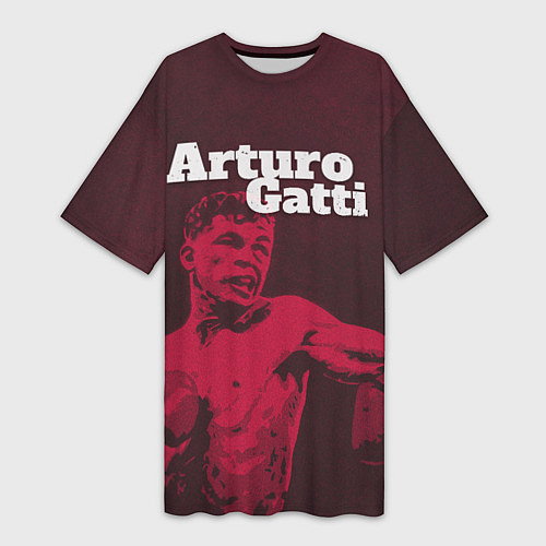 Женская длинная футболка Arturo Gatti / 3D-принт – фото 1