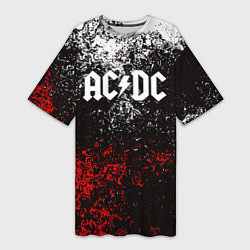 Женская длинная футболка AC DC