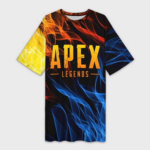 Женская длинная футболка APEX LEGENDS / 3D-принт – фото 1