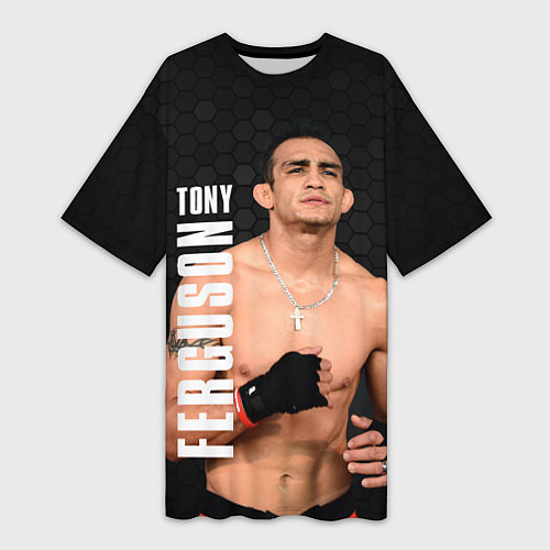 Женская длинная футболка EL CUCUY Tony Ferguson / 3D-принт – фото 1