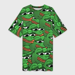 Женская длинная футболка Pepe The Frog