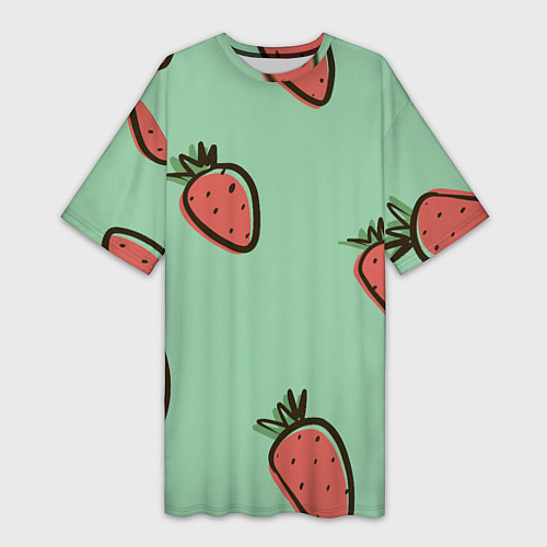 Женская длинная футболка Морковный дождь / 3D-принт – фото 1
