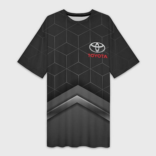 Женская длинная футболка TOYOTA / 3D-принт – фото 1