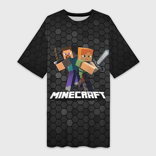 Женская длинная футболка Minecraft Майнкрафт / 3D-принт – фото 1