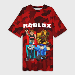 Женская длинная футболка ROBLOX