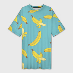 Женская длинная футболка Банановый дождь