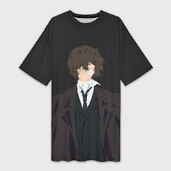 Футболка женская длинная Osamu Dazai, цвет: 3D-принт