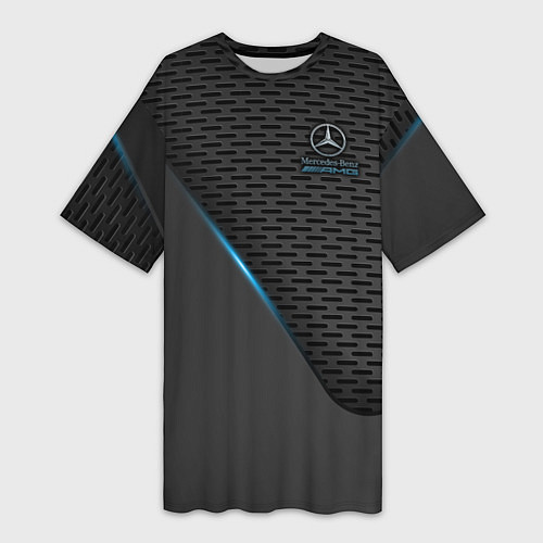 Женская длинная футболка Mercedes-AMG / 3D-принт – фото 1