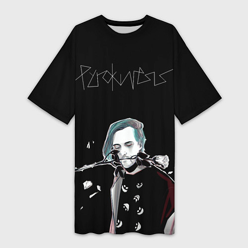 Женская длинная футболка PYROKINESIS / 3D-принт – фото 1