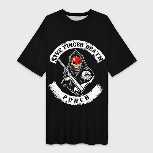 Женская длинная футболка Five Finger Death Punch / 3D-принт – фото 1