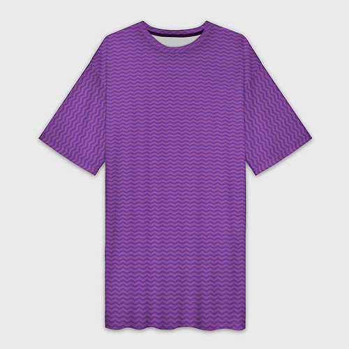 Женская длинная футболка Фиолетовая волна / 3D-принт – фото 1