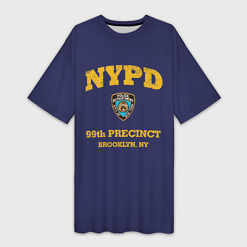 Женская длинная футболка Бруклин 9-9 департамент NYPD / 3D-принт – фото 1