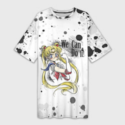 Женская длинная футболка Sailor Moon We can do it!