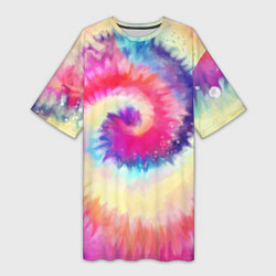 Женская длинная футболка Tie Dye vortex