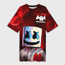 Женская длинная футболка MARSHMELLO