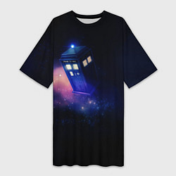 Женская длинная футболка TARDIS