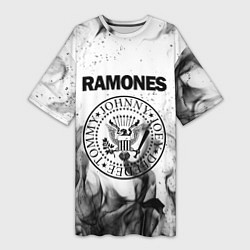 Футболка женская длинная RAMONES, цвет: 3D-принт