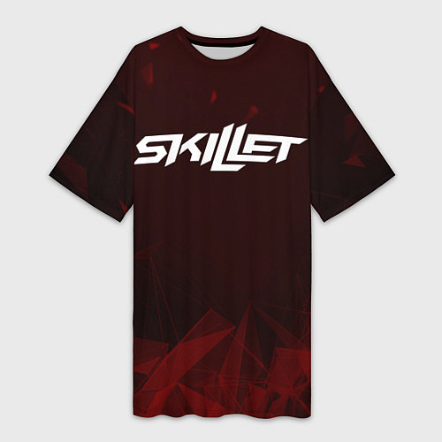 Женская длинная футболка Skillet / 3D-принт – фото 1