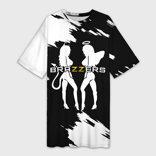 Женская длинная футболка Brazzers / 3D-принт – фото 1