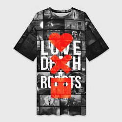Женская длинная футболка LOVE DEATH ROBOTS LDR