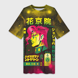 Футболка женская длинная Приключения ДжоДжо, цвет: 3D-принт