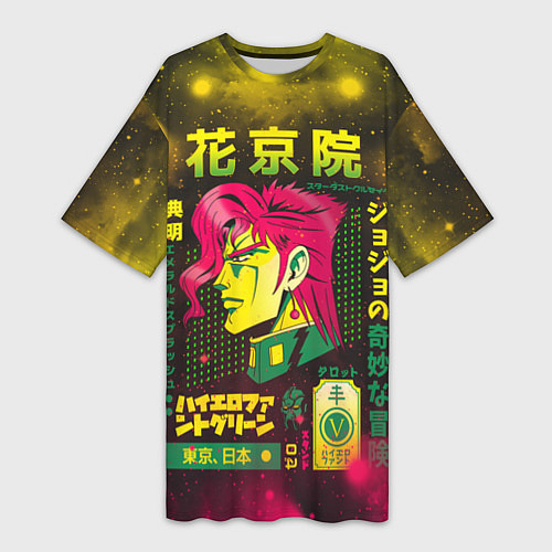 Женская длинная футболка Приключения ДжоДжо / 3D-принт – фото 1