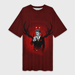 Футболка женская длинная Hannibal, цвет: 3D-принт