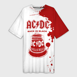 Женская длинная футболка ACDC Back in Black