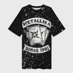 Женская длинная футболка Metallica