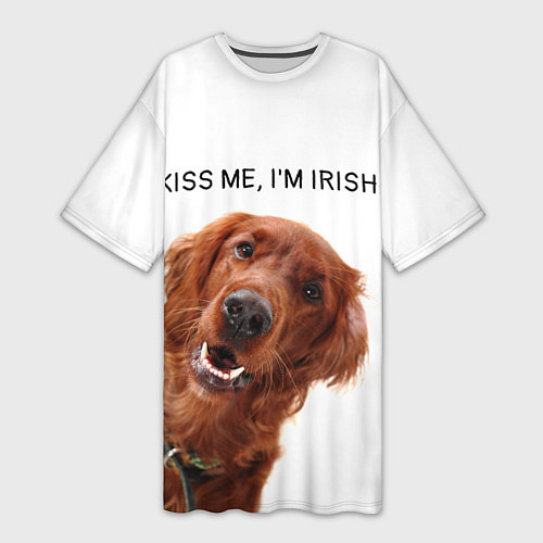 Женская длинная футболка Ирландский сеттер / 3D-принт – фото 1