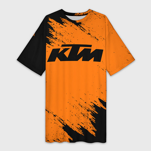 Женская длинная футболка KTM / 3D-принт – фото 1
