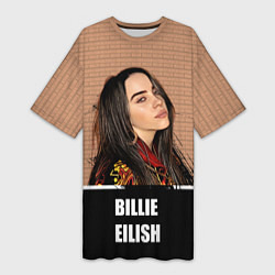 Женская длинная футболка Billie Eilish