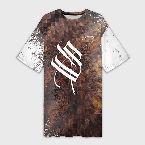 Женская длинная футболка Stigmata logo / 3D-принт – фото 1