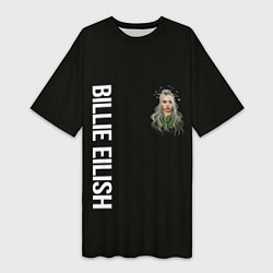 Футболка женская длинная BILLIE EILISH, цвет: 3D-принт