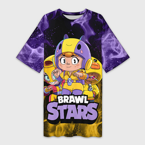 Женская длинная футболка BRAWL STARS BEA / 3D-принт – фото 1
