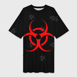 Футболка женская длинная EPIDEMIC BIOHAZARD, цвет: 3D-принт