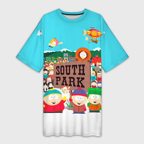 Женская длинная футболка South Park / 3D-принт – фото 1