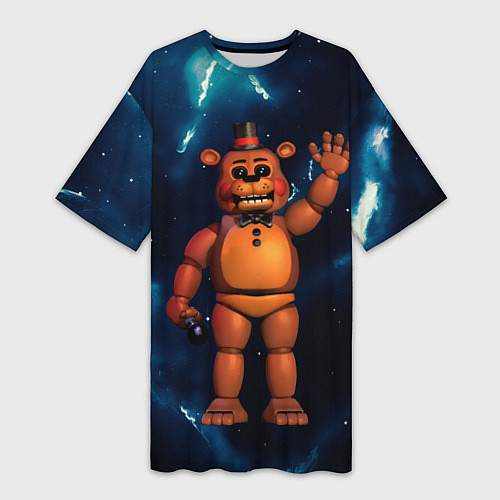 Женская длинная футболка Five Nights At Freddys / 3D-принт – фото 1