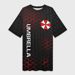 Футболка женская длинная UMBRELLA CORP, цвет: 3D-принт