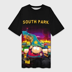 Женская длинная футболка Южный Парк