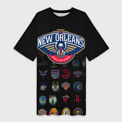 Женская длинная футболка New Orleans Pelicans 1