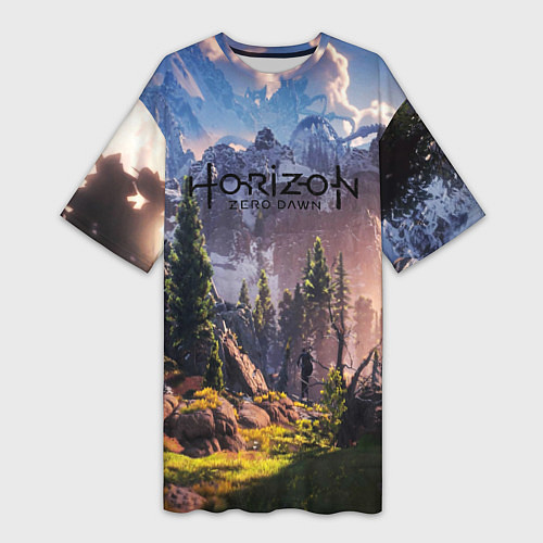 Женская длинная футболка Horizon Zero Dawn / 3D-принт – фото 1