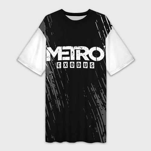 Женская длинная футболка METRO EXODUS / 3D-принт – фото 1