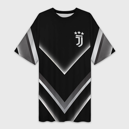 Женская длинная футболка Juventus F C / 3D-принт – фото 1