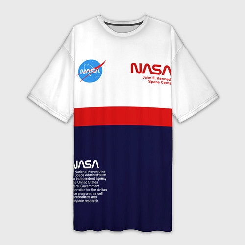 Женская длинная футболка NASA / 3D-принт – фото 1