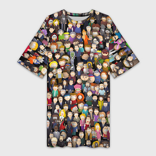 Женская длинная футболка Персонажи South Park / 3D-принт – фото 1