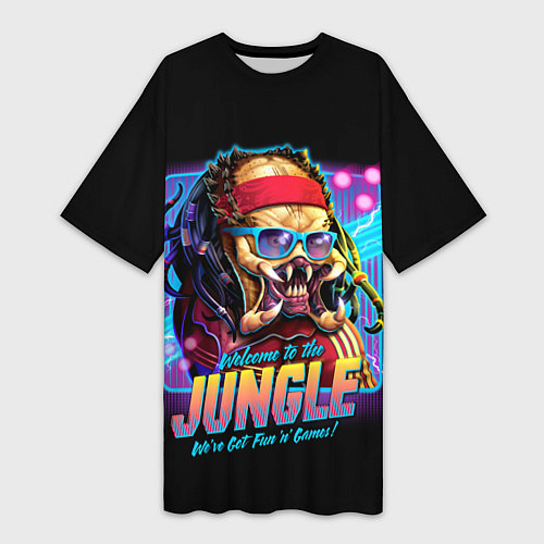 Женская длинная футболка PREDATOR / 3D-принт – фото 1